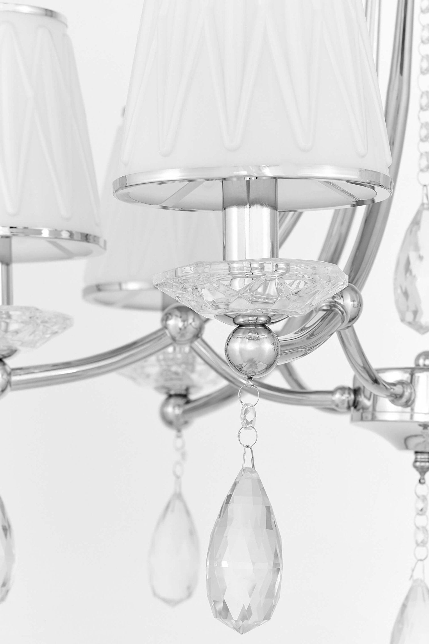 CLASSIC CHROME CRYSTAL CHANDELIER DOMINNI W6 - LuminaLux