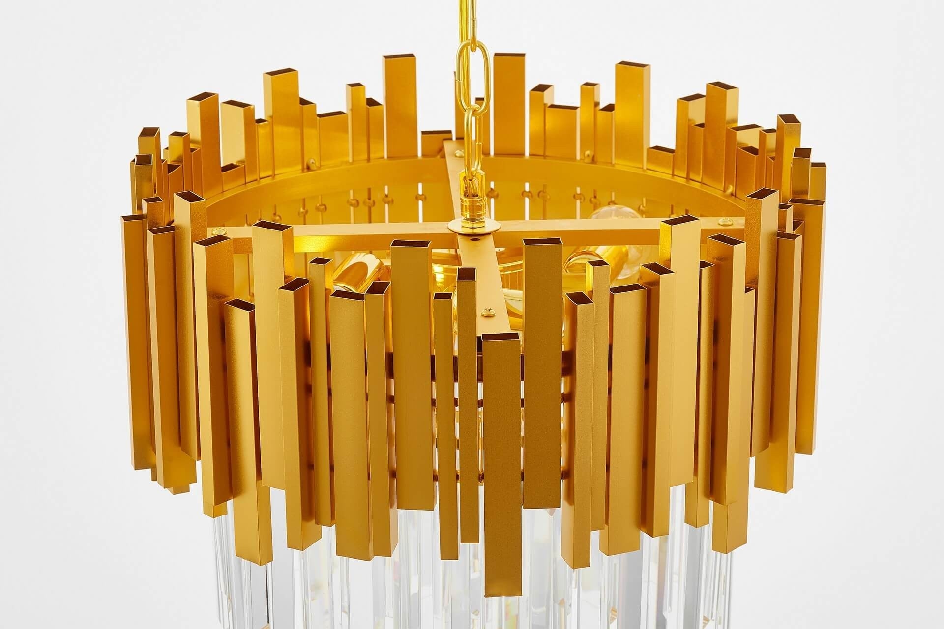 CLASSIC CRYSTAL CHANDELIER GOLD FERA D40 - LuminaLux