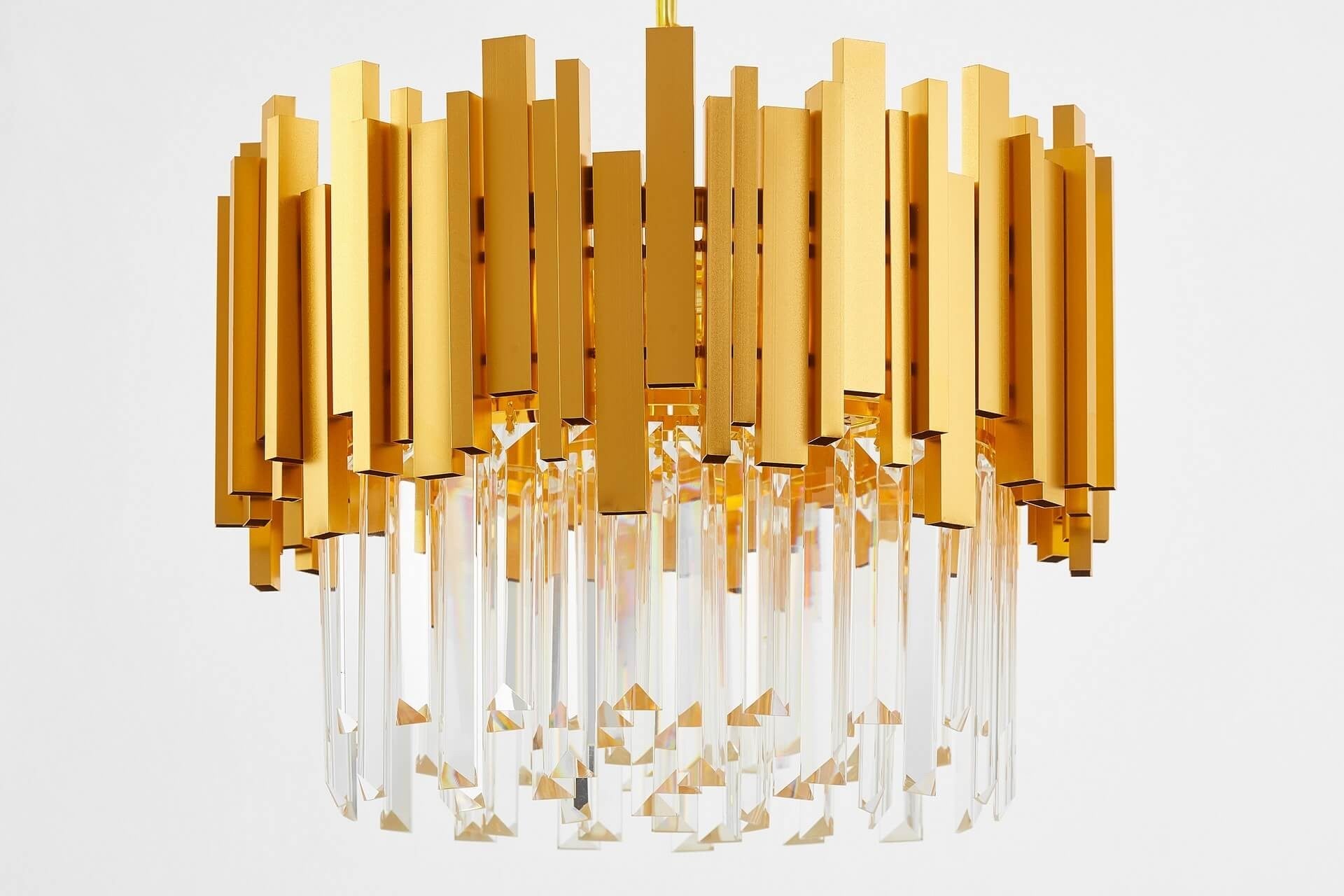 CLASSIC CRYSTAL CHANDELIER GOLD FERA D40 - LuminaLux