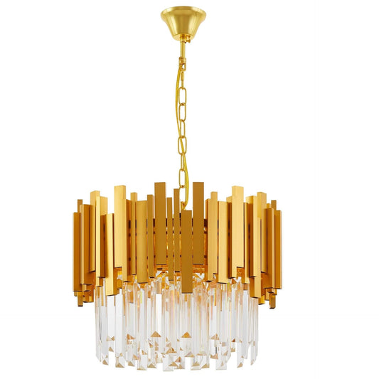 CLASSIC CRYSTAL CHANDELIER GOLD FERA D40 - LuminaLux