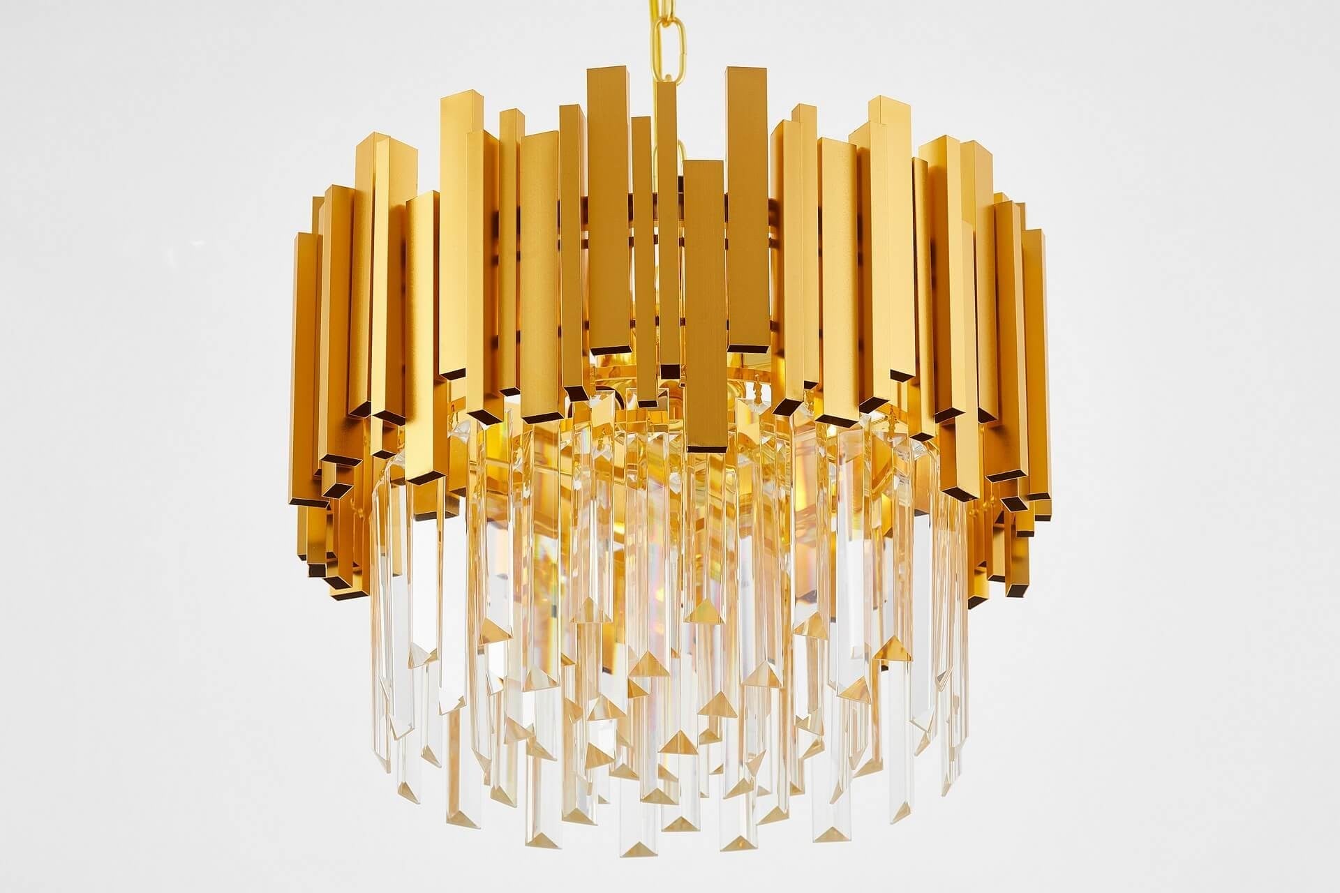 CLASSIC CRYSTAL CHANDELIER GOLD FERA D40 - LuminaLux