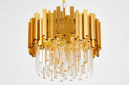 CLASSIC CRYSTAL CHANDELIER GOLD FERA D40 - LuminaLux