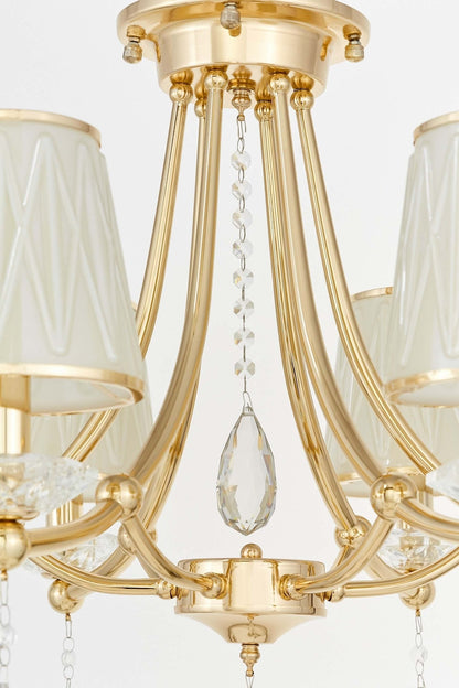 CLASSIC GOLD CRYSTAL CHANDELIER DOMINNI W6 - LuminaLux