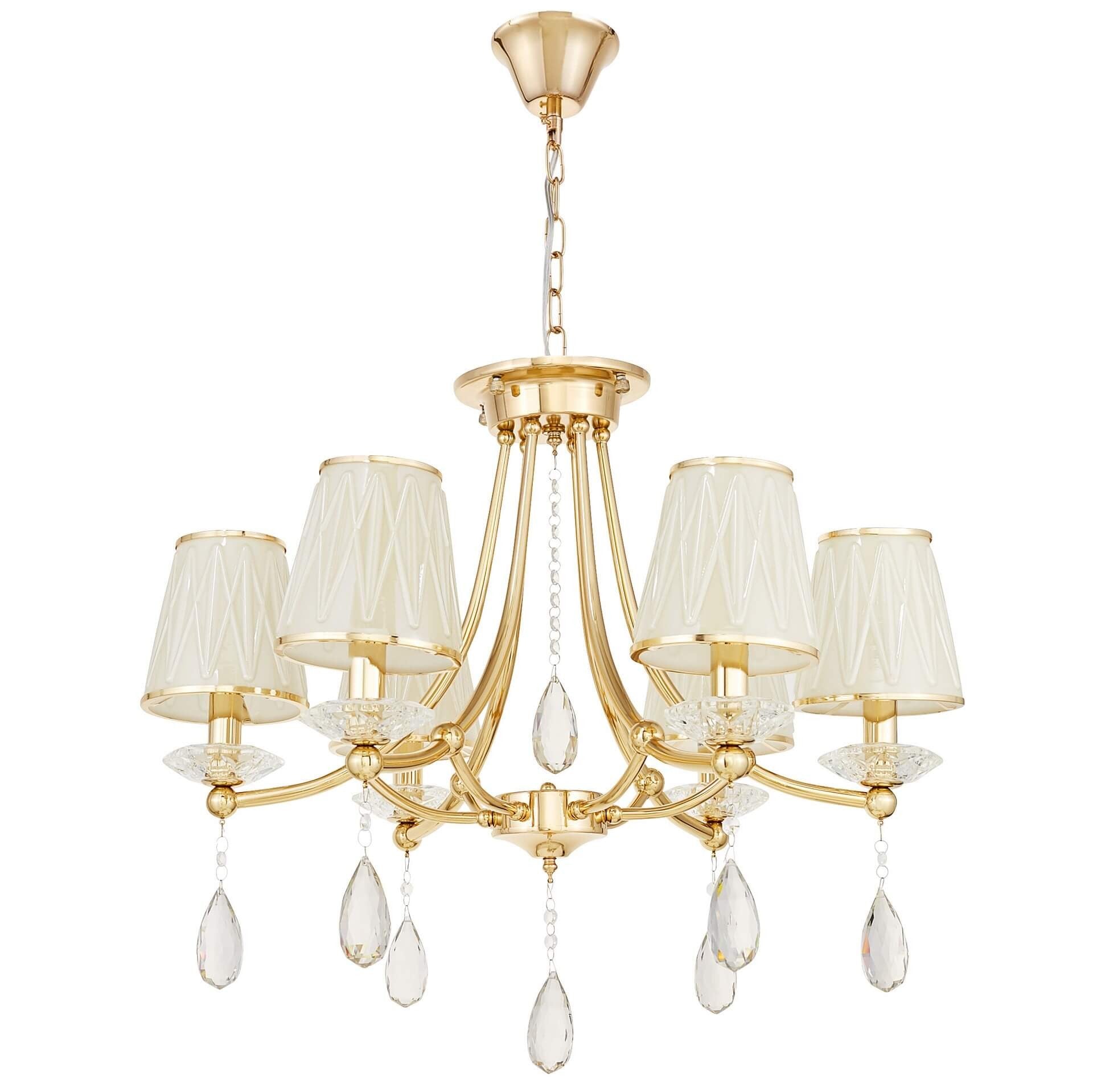 CLASSIC GOLD CRYSTAL CHANDELIER DOMINNI W6 - LuminaLux