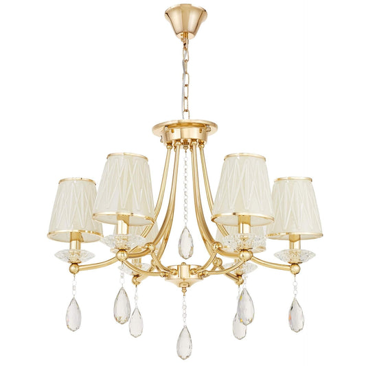 CLASSIC GOLD CRYSTAL CHANDELIER DOMINNI W6 - LuminaLux