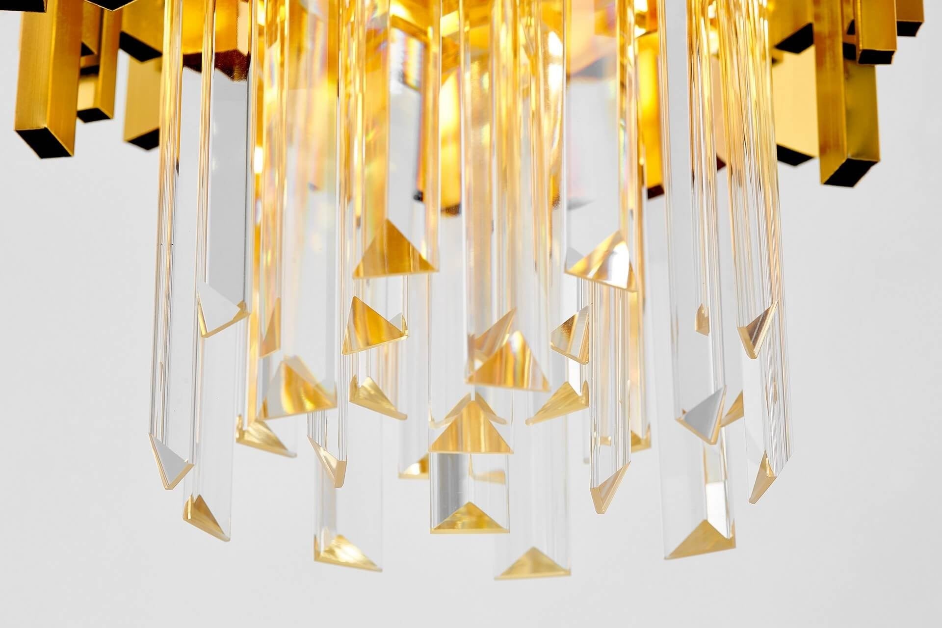 CLASSIC GOLD CRYSTAL CHANDELIER FERA D25 - LuminaLux
