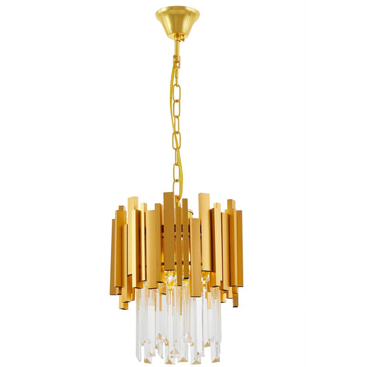 CLASSIC GOLD CRYSTAL CHANDELIER FERA D25 - LuminaLux