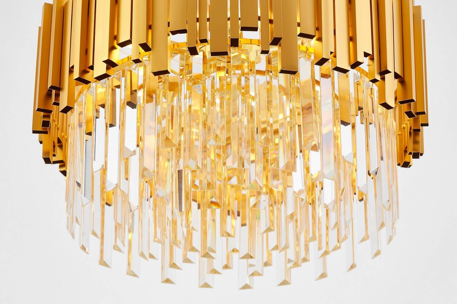 CLASSIC GOLD CRYSTAL CHANDELIER FERA D50 - LuminaLux