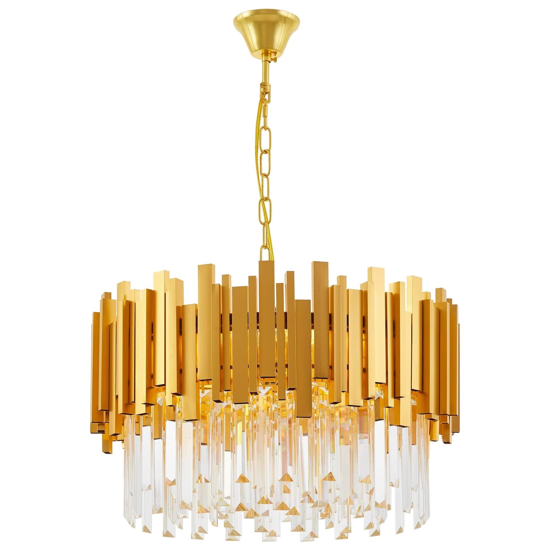 CLASSIC GOLD CRYSTAL CHANDELIER FERA D50 - LuminaLux