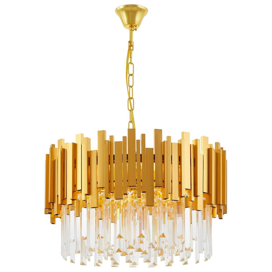 CLASSIC GOLD CRYSTAL CHANDELIER FERA D50 - LuminaLux