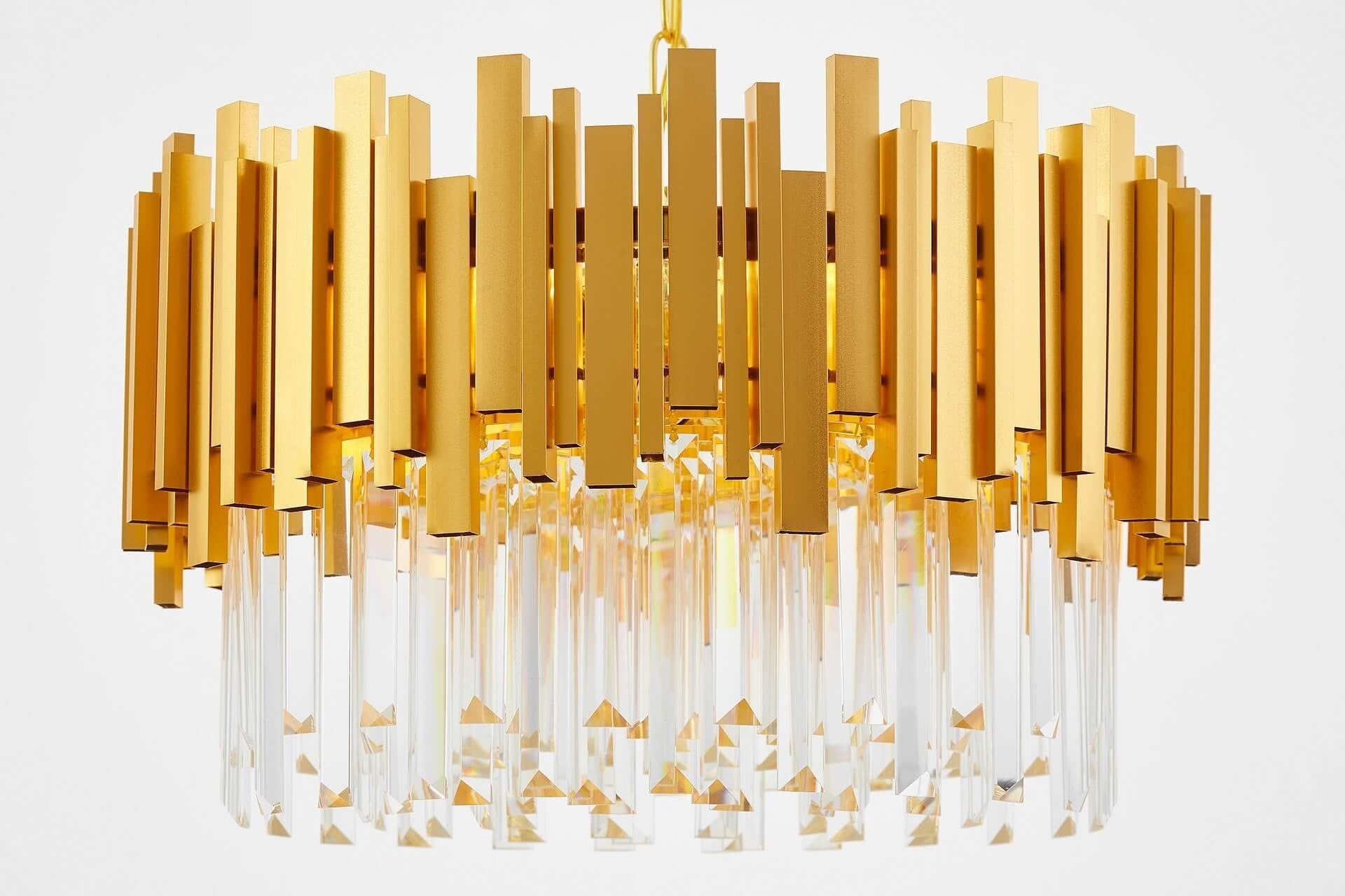CLASSIC GOLD CRYSTAL CHANDELIER FERA D50 - LuminaLux