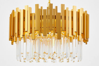 CLASSIC GOLD CRYSTAL CHANDELIER FERA D50 - LuminaLux
