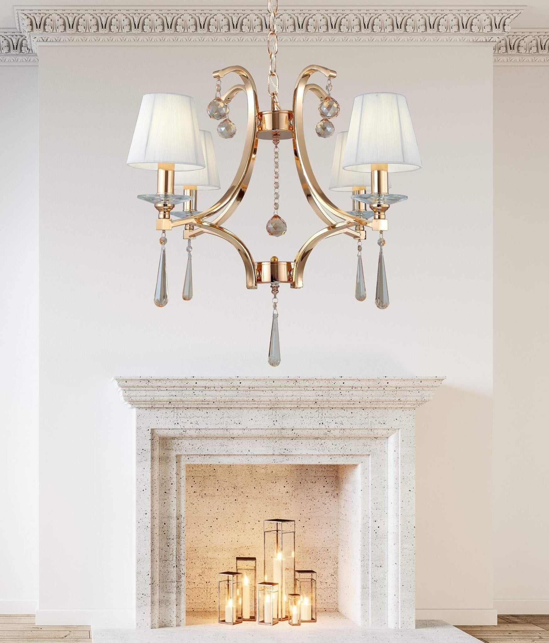 CLASSIC GOLD CRYSTAL CHANDELIER VENISIA W4 - LuminaLux