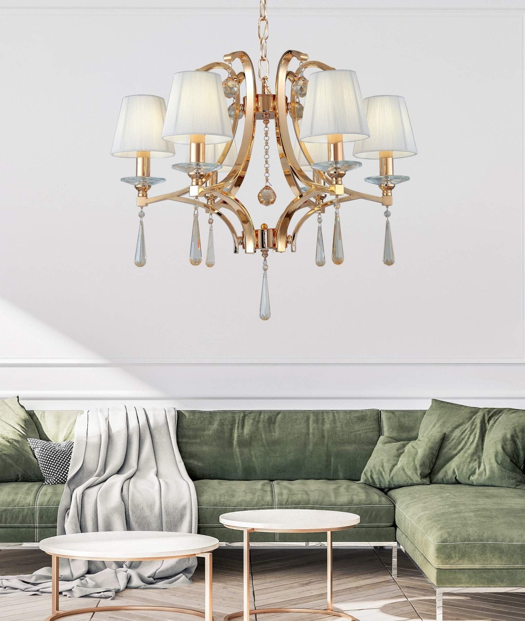 CLASSIC GOLD CRYSTAL CHANDELIER VENISIA W6 - LuminaLux
