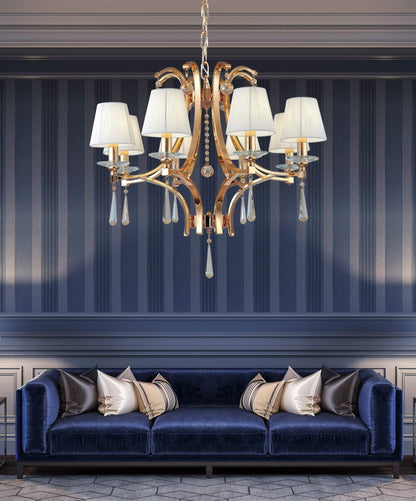 CLASSIC GOLD CRYSTAL CHANDELIER VENISIA W8 - LuminaLux