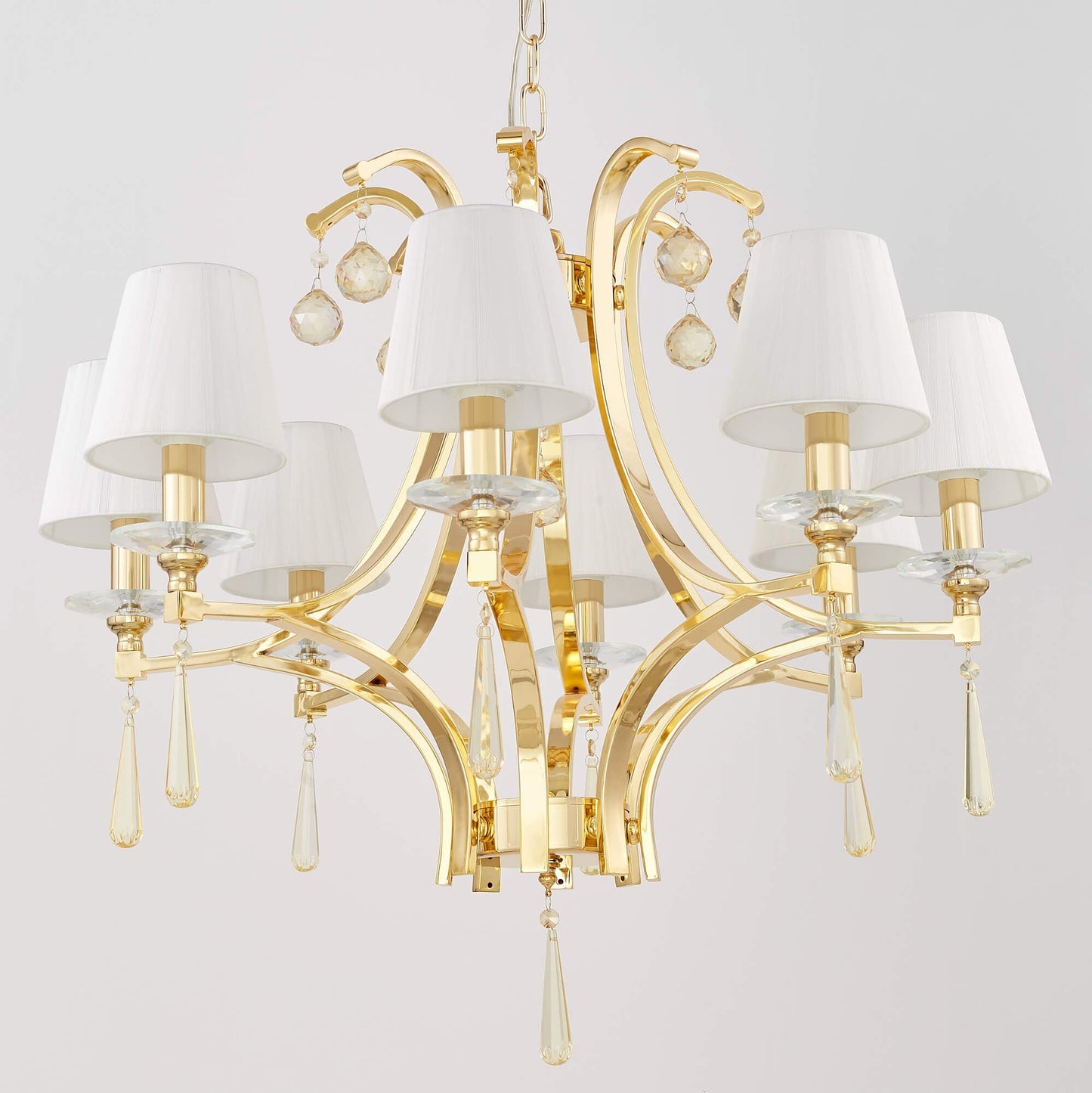 CLASSIC GOLD CRYSTAL CHANDELIER VENISIA W8 - LuminaLux