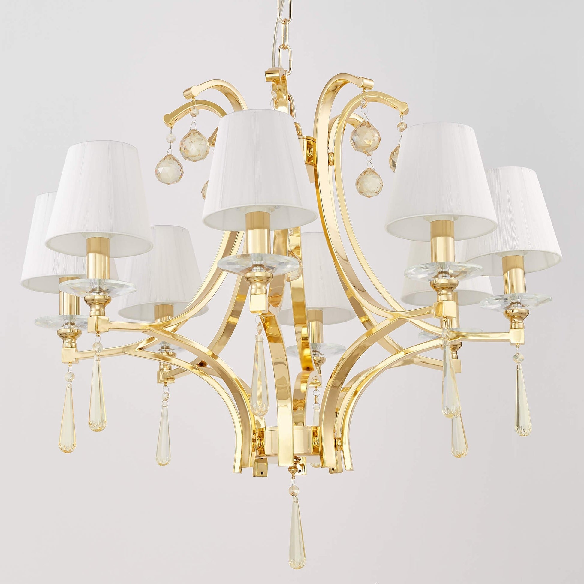 CLASSIC GOLD CRYSTAL CHANDELIER VENISIA W8 - LuminaLux
