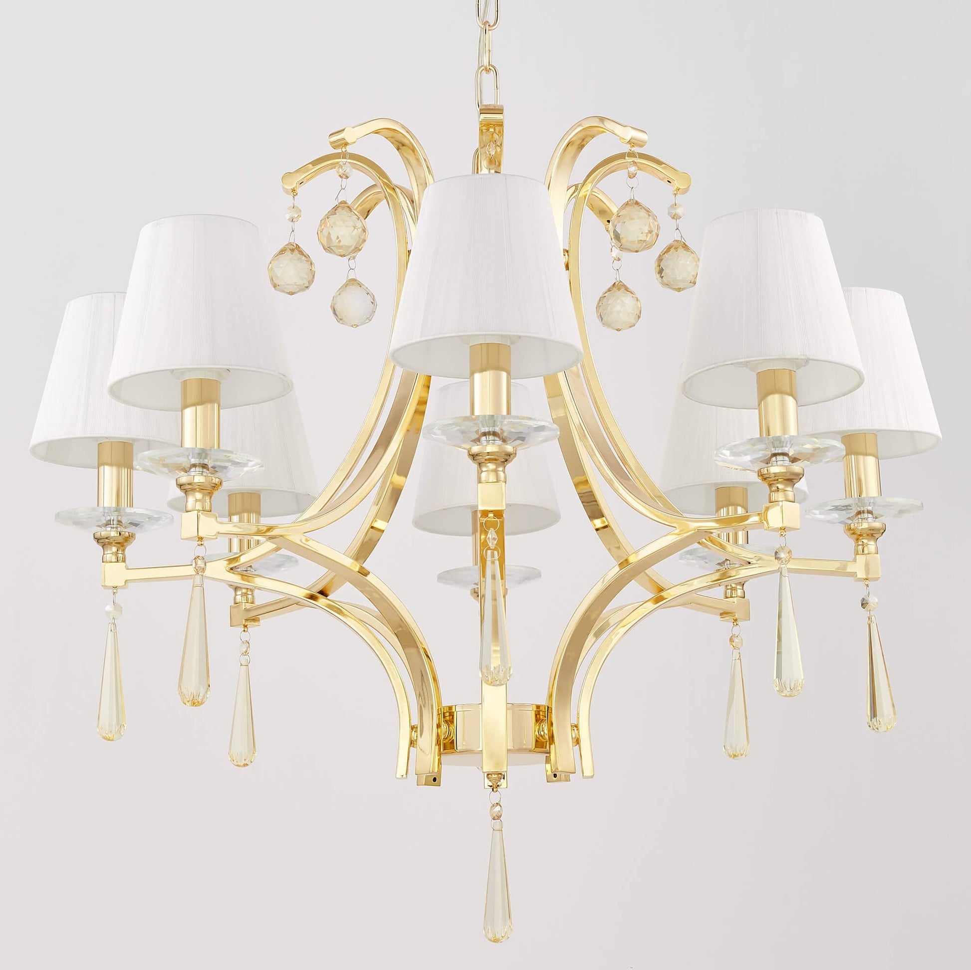 CLASSIC GOLD CRYSTAL CHANDELIER VENISIA W8 - LuminaLux