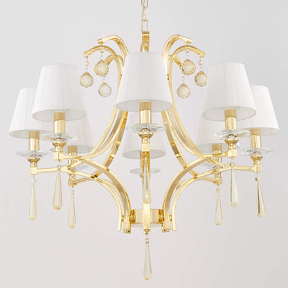CLASSIC GOLD CRYSTAL CHANDELIER VENISIA W8 - LuminaLux