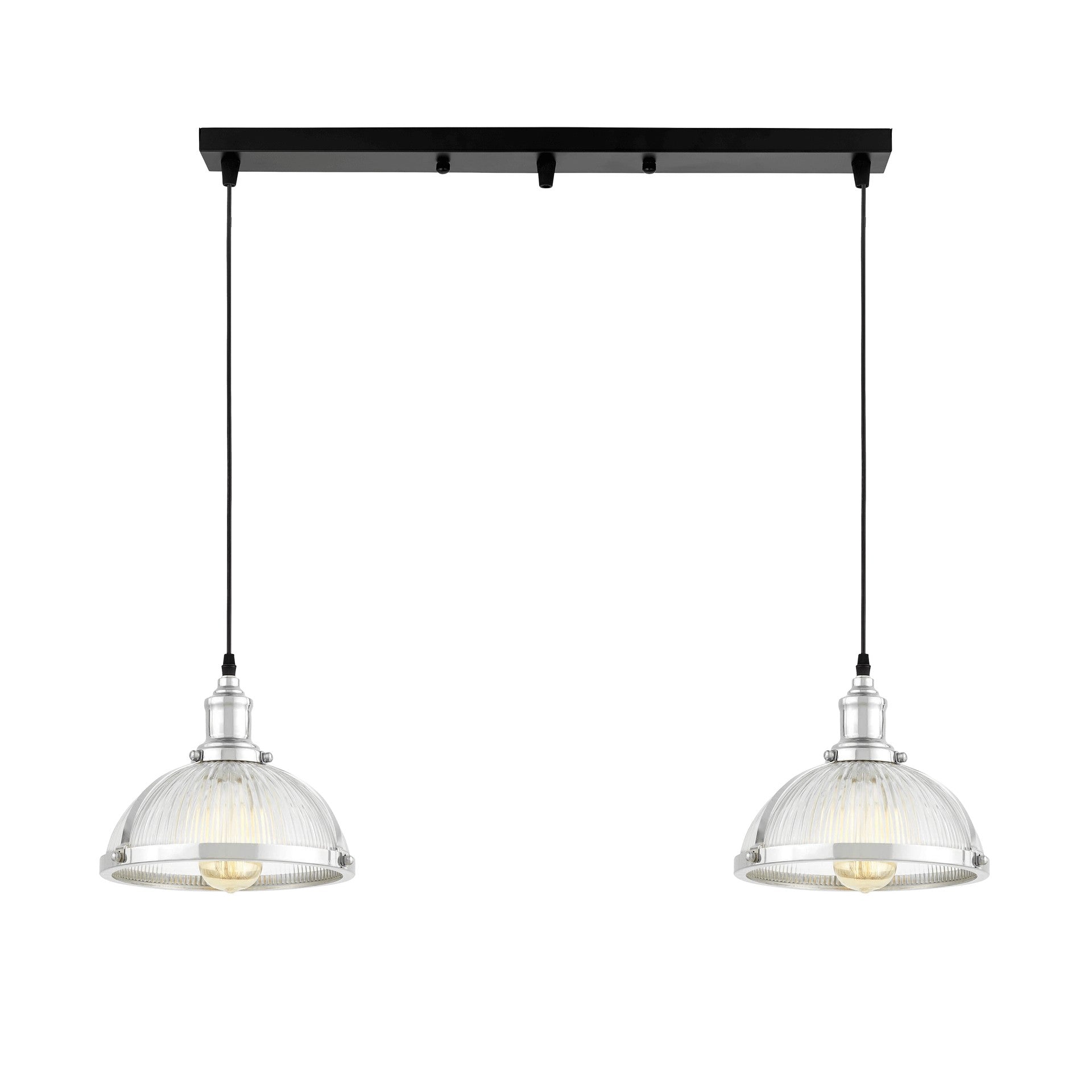 DOUBLE LOFT CHROME PENDANT LAMP BRICO W2 - LuminaLux