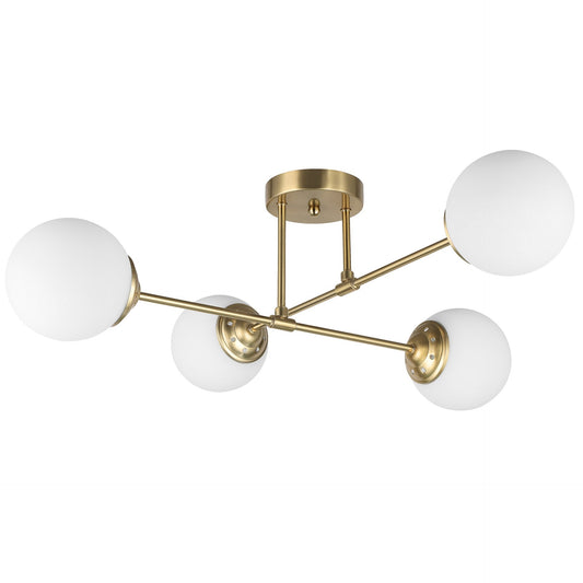 MODERN PENDANT CEILING LAMP BRUSHED GOLD FINO W4