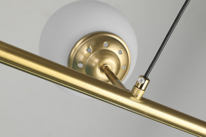 MODERNE PENDELLEUCHTE GOLD GEBÜRSTET FINO W6