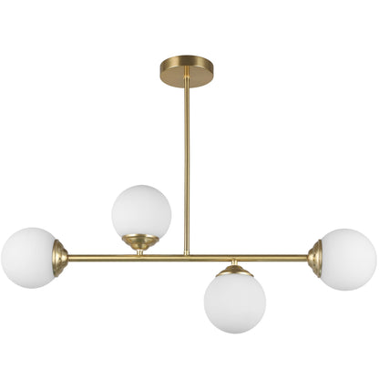 MODERNE PENDELLEUCHTE GOLD GEBÜRSTET FINO W4