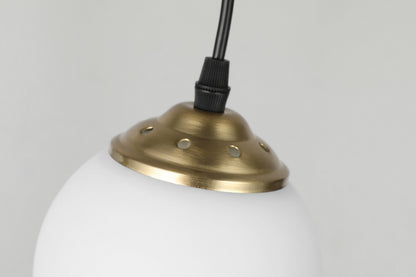 MODERNE DREIFACH-PENDELLEUCHTE GEBÜRSTETES GOLD FINO W3