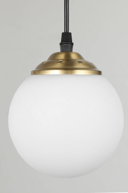 MODERNE DREIFACH-PENDELLEUCHTE GEBÜRSTETES GOLD FINO W3