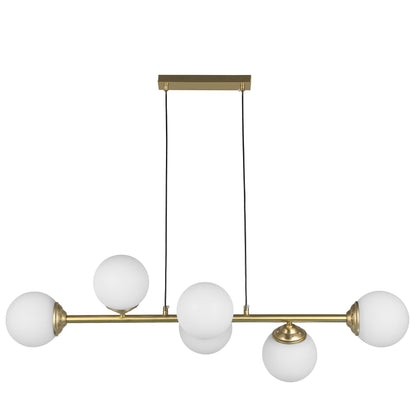 MODERNE PENDELLEUCHTE GOLD GEBÜRSTET FINO W6