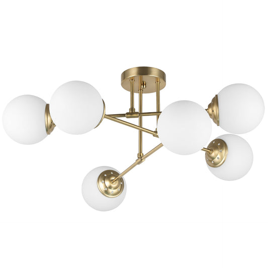 MODERN PENDANT CEILING LAMP BRUSHED GOLD FINO W6
