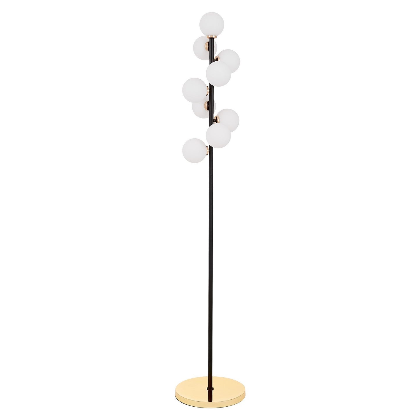 FLOOR STANDING LAMP BLACK AND GOLD PETRICA W9 - LuminaLux