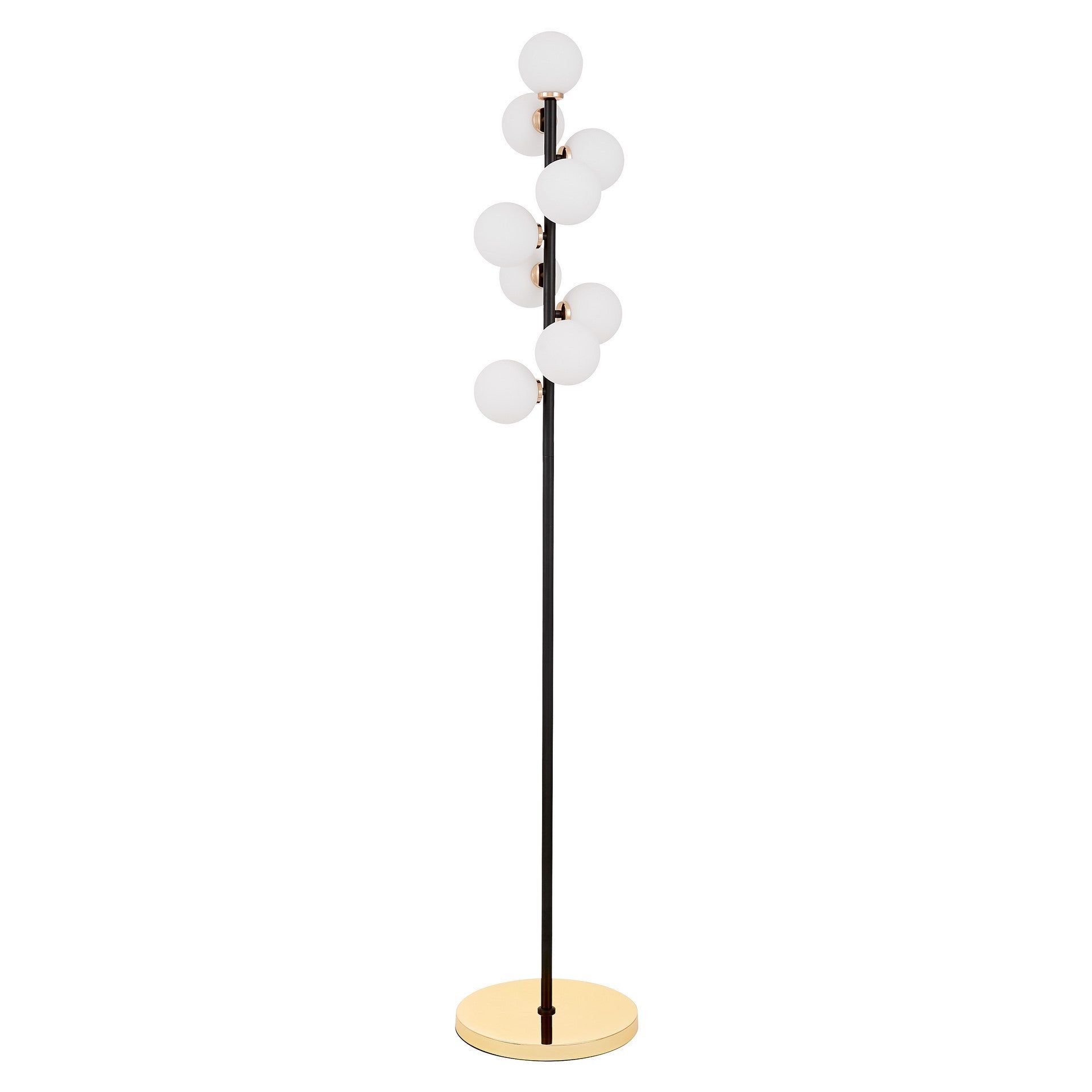 FLOOR STANDING LAMP BLACK AND GOLD PETRICA W9 - LuminaLux