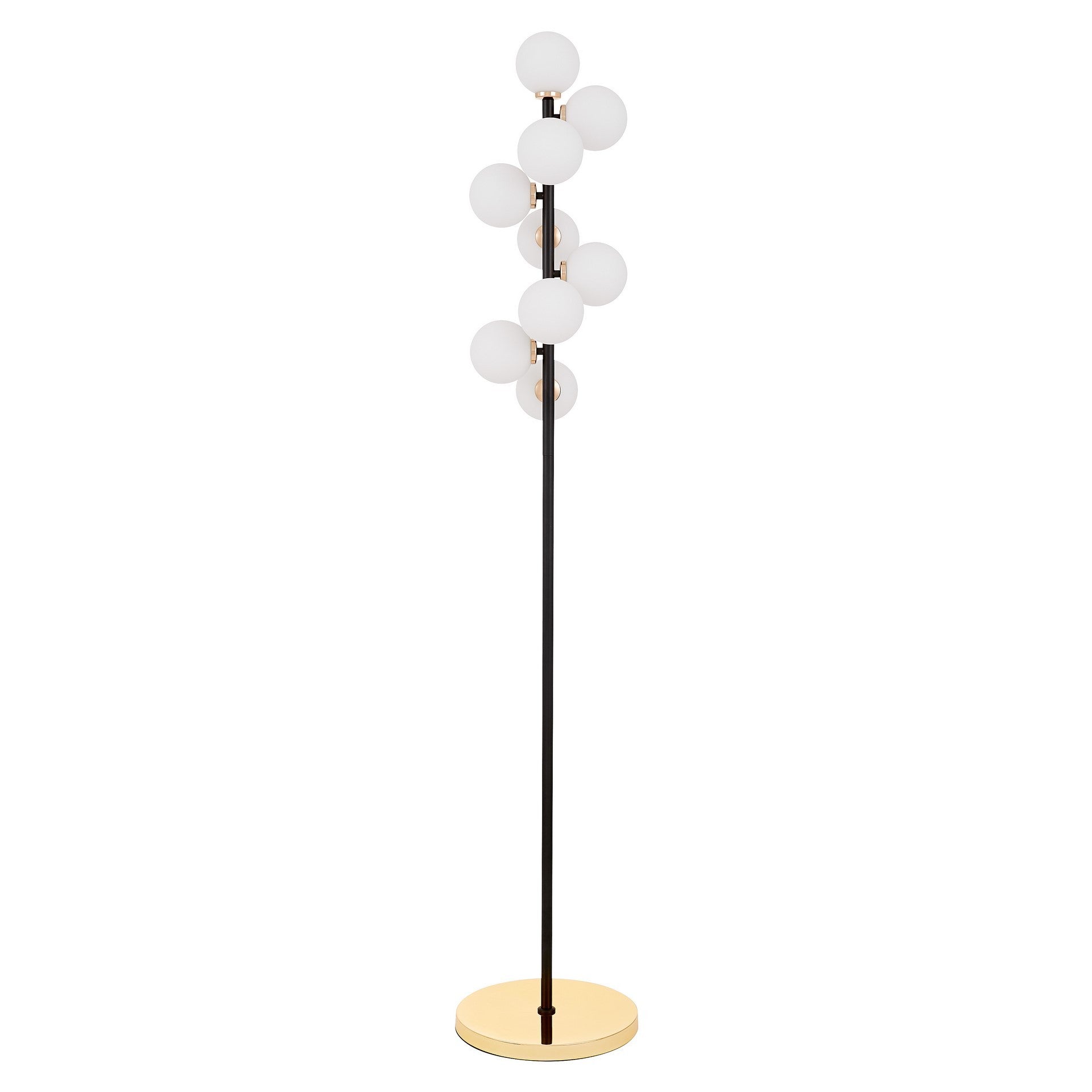 FLOOR STANDING LAMP BLACK AND GOLD PETRICA W9 - LuminaLux