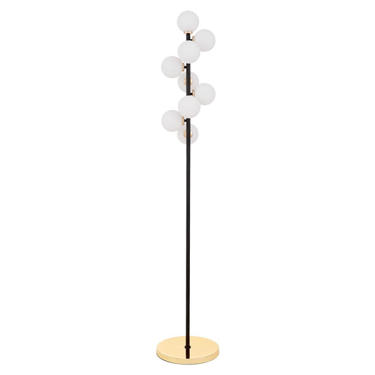 FLOOR STANDING LAMP BLACK AND GOLD PETRICA W9 - LuminaLux