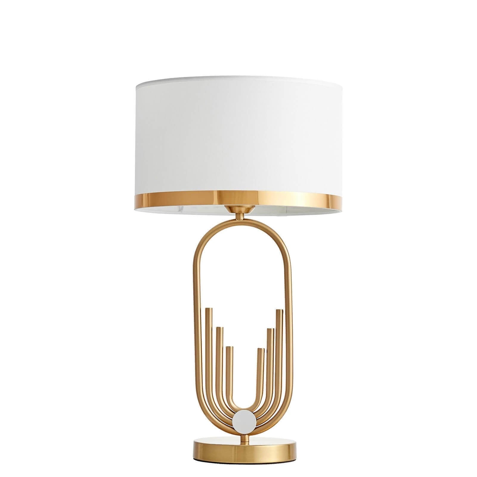 GLAMOUR WHITE AND BRASS ZANETTI NIGHT LAMP - LuminaLux