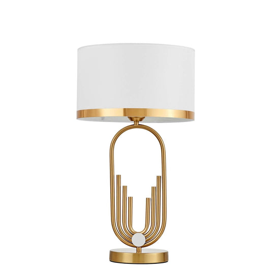 GLAMOUR WHITE AND BRASS ZANETTI NIGHT LAMP - LuminaLux