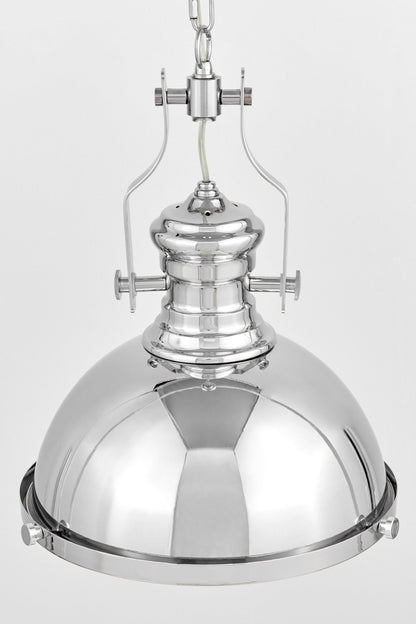 INDUSTRIAL LOFT CHROME PENDANT LAMP ETTORE - LuminaLux
