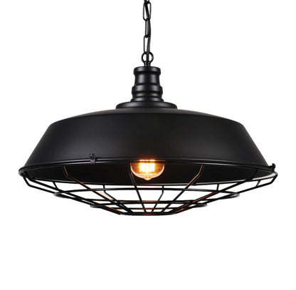INDUSTRIAL LOFT PENDANT LAMP BLACK ARIGIO D45 - LuminaLux