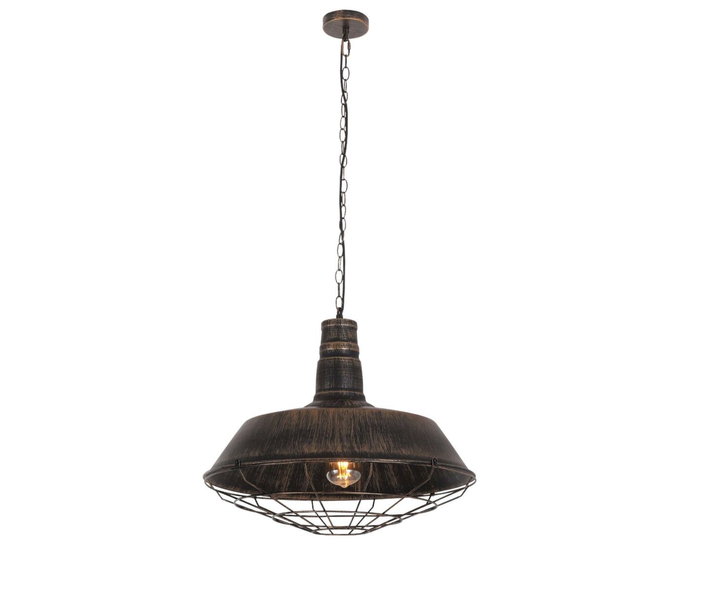 INDUSTRIAL LOFT PENDANT LAMP OLD GOLD ARIGIO D35 - LuminaLux
