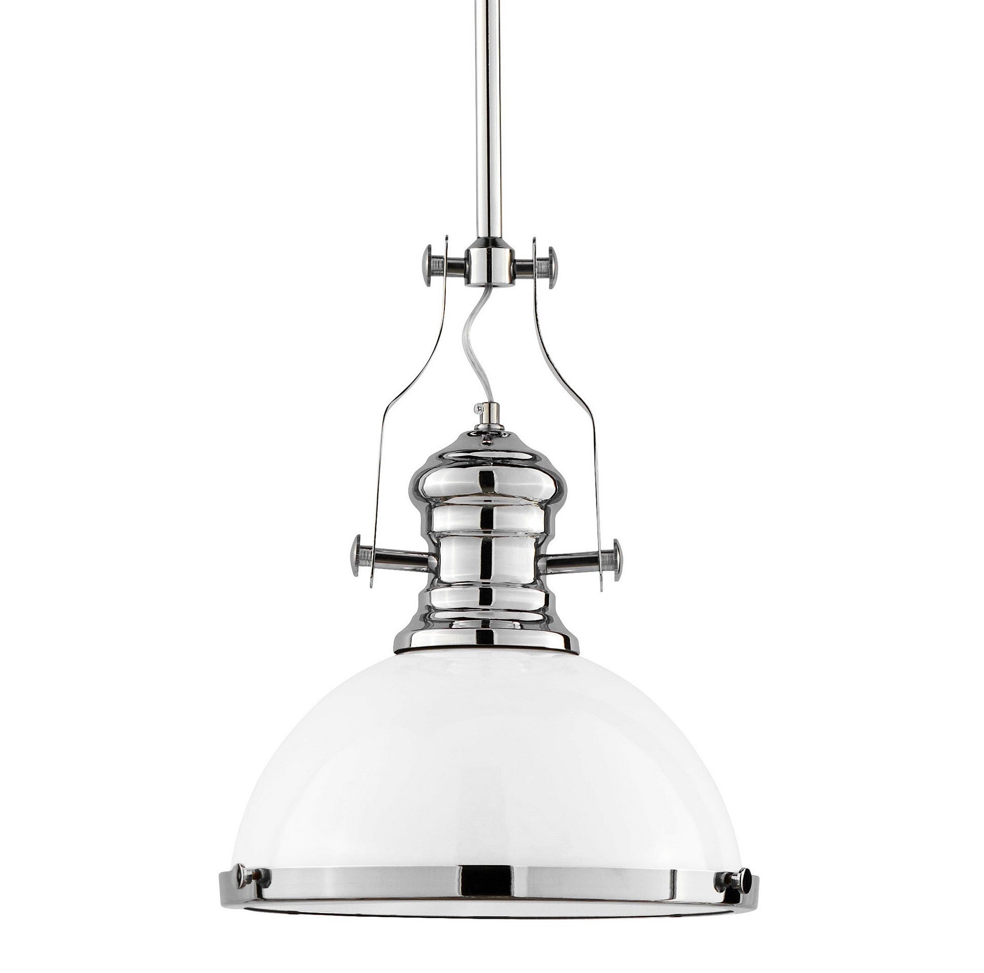 INDUSTRIAL LOFT PENDANT LAMP WHITE ETTORE - LuminaLux