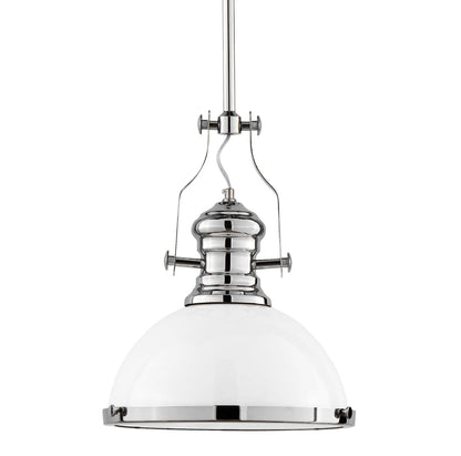INDUSTRIAL LOFT PENDANT LAMP WHITE ETTORE - LuminaLux