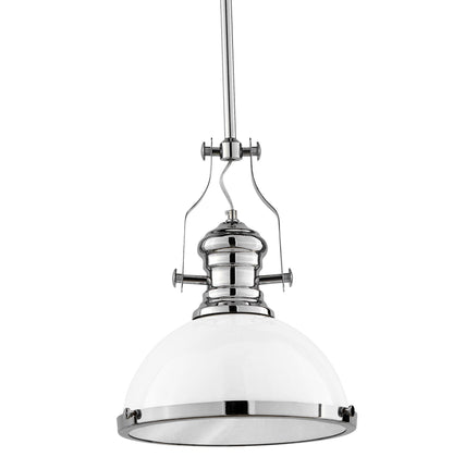 INDUSTRIAL LOFT PENDANT LAMP WHITE ETTORE - LuminaLux