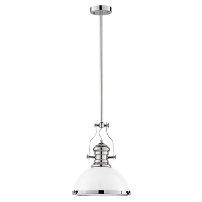INDUSTRIAL LOFT PENDANT LAMP WHITE ETTORE - LuminaLux