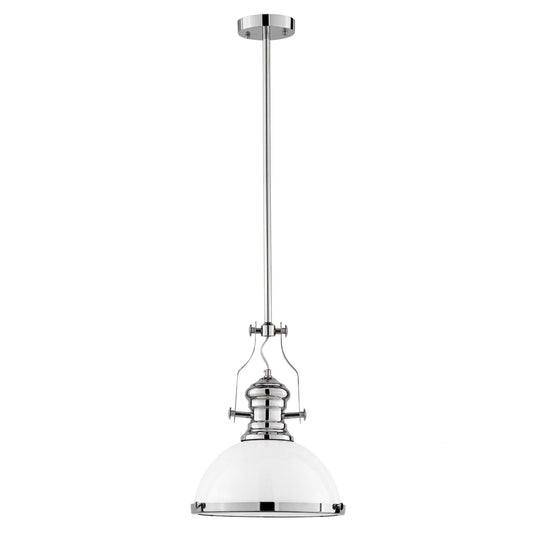 INDUSTRIAL LOFT PENDANT LAMP WHITE ETTORE - LuminaLux