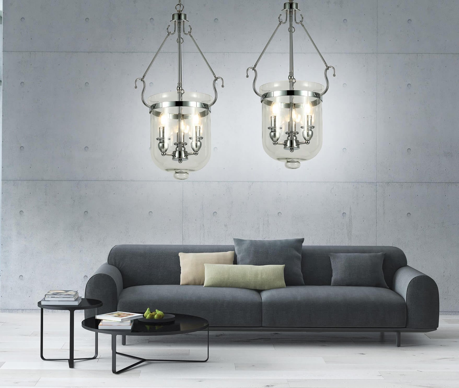 LEO CHROME PENDANT LAMP - LuminaLux