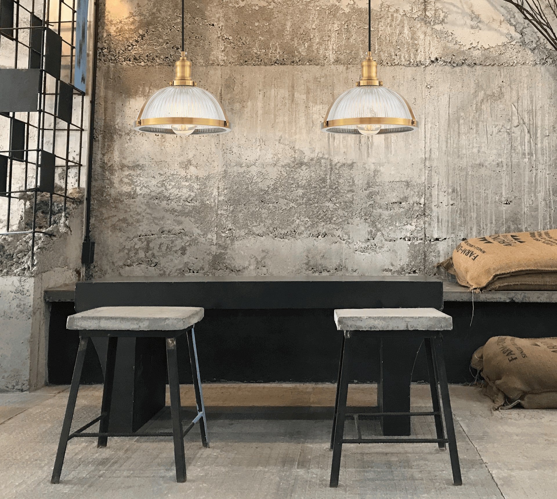 LOFT BRASS BRICO PENDANT LAMP - LuminaLux
