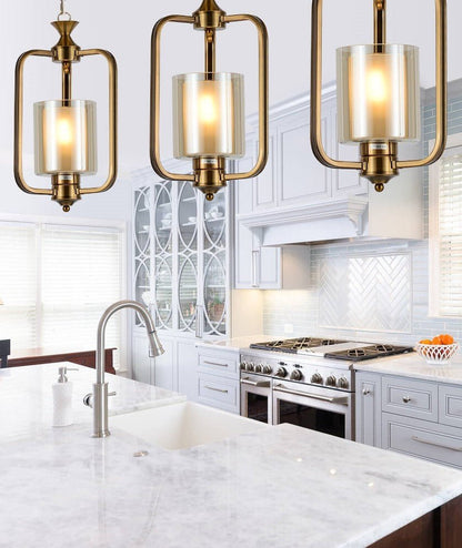 LOFT BRASS PENDANT LAMP ATLANTA W1 - LuminaLux