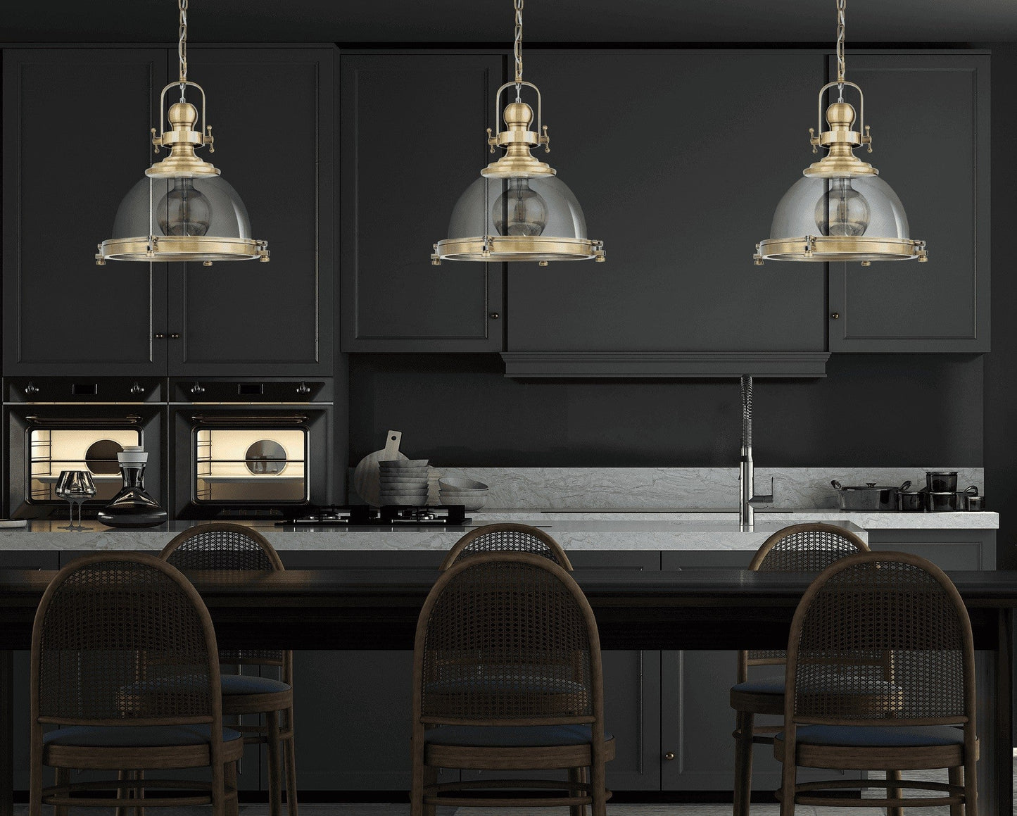 LOFT BRASS PENDANT LAMP FALCO - LuminaLux