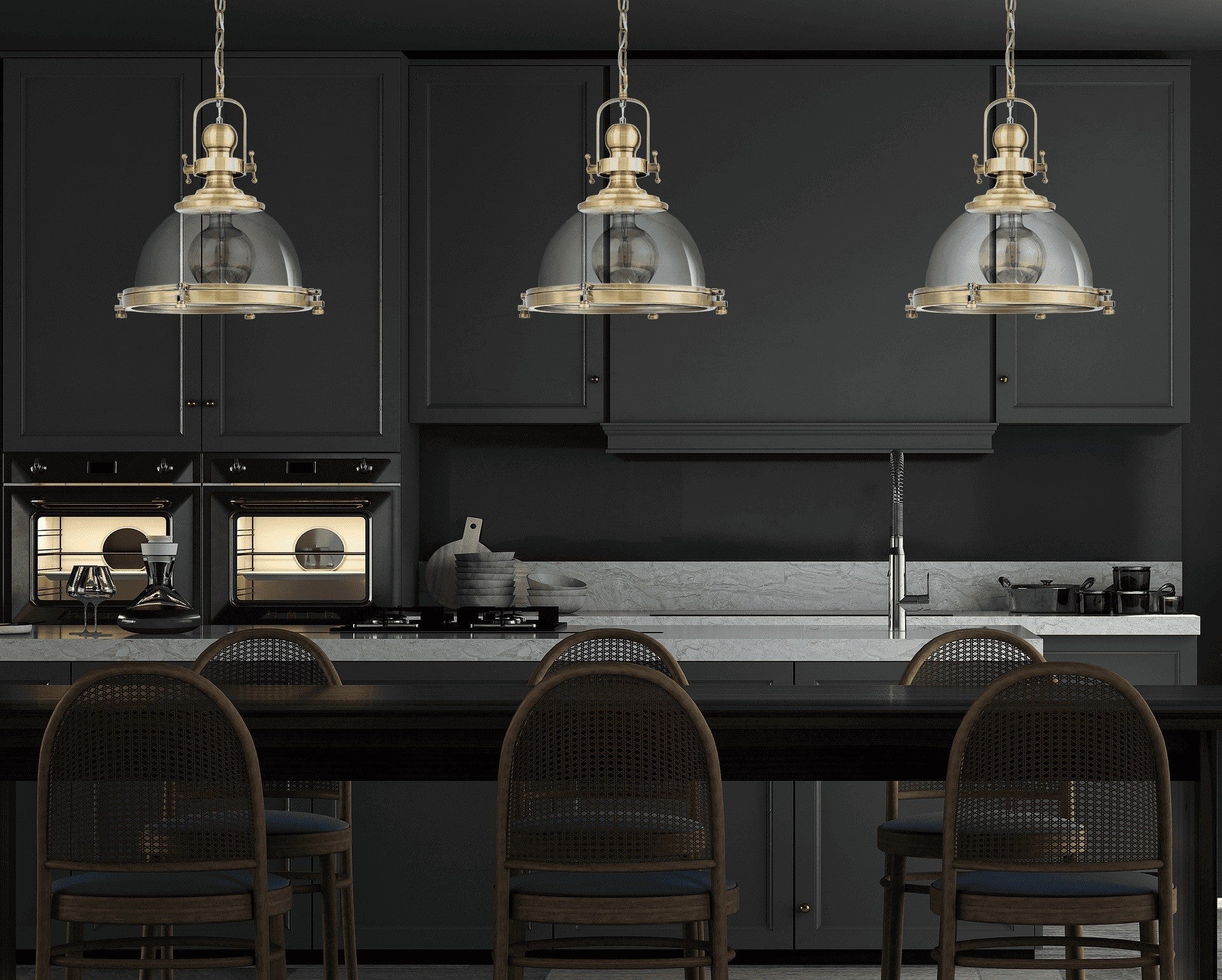 LOFT BRASS PENDANT LAMP FALCO - LuminaLux